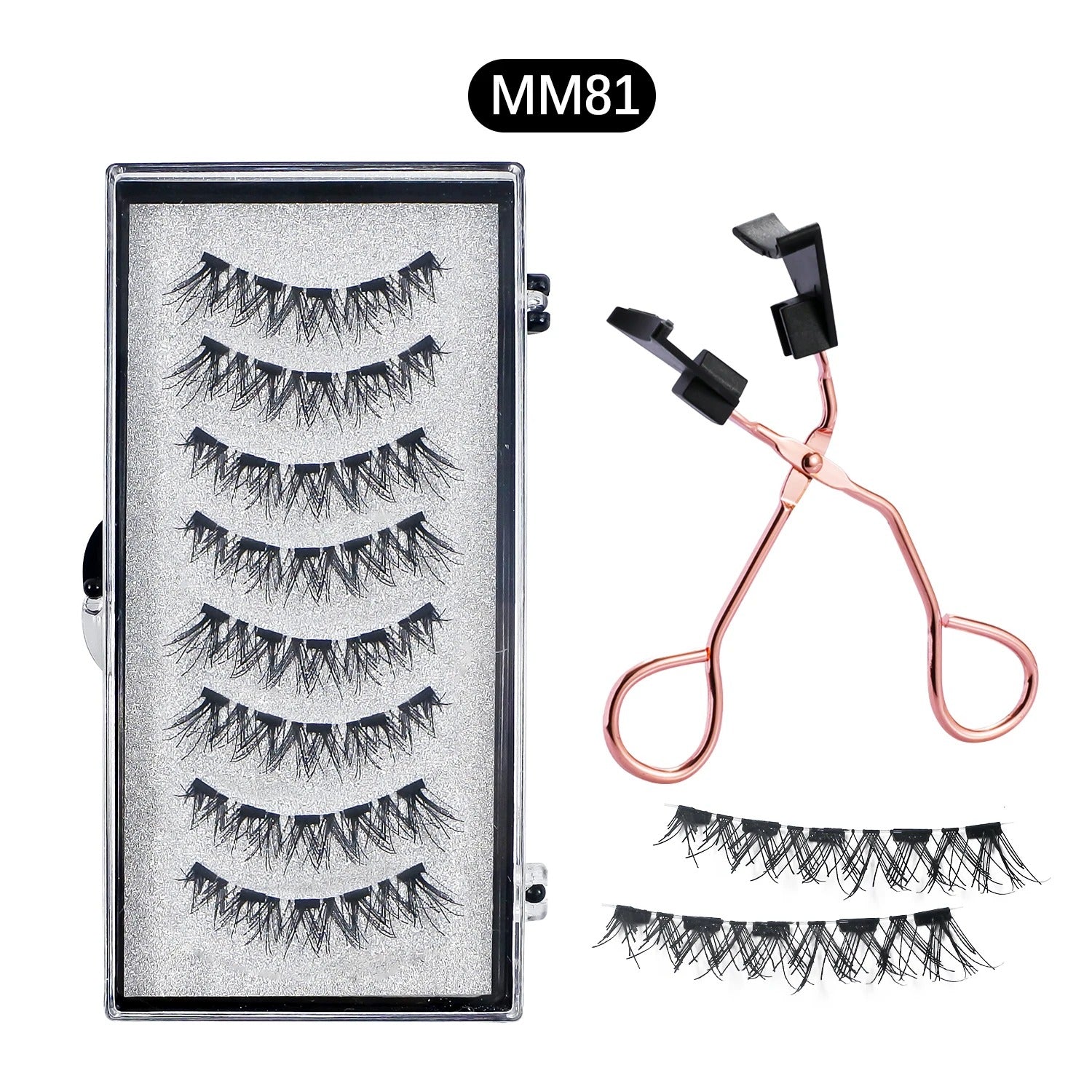 Magnetic 8Pcs Reusable Eyelashes with Applicator – No Glue, 5 Magnet Natural Look Lashes - CartRare