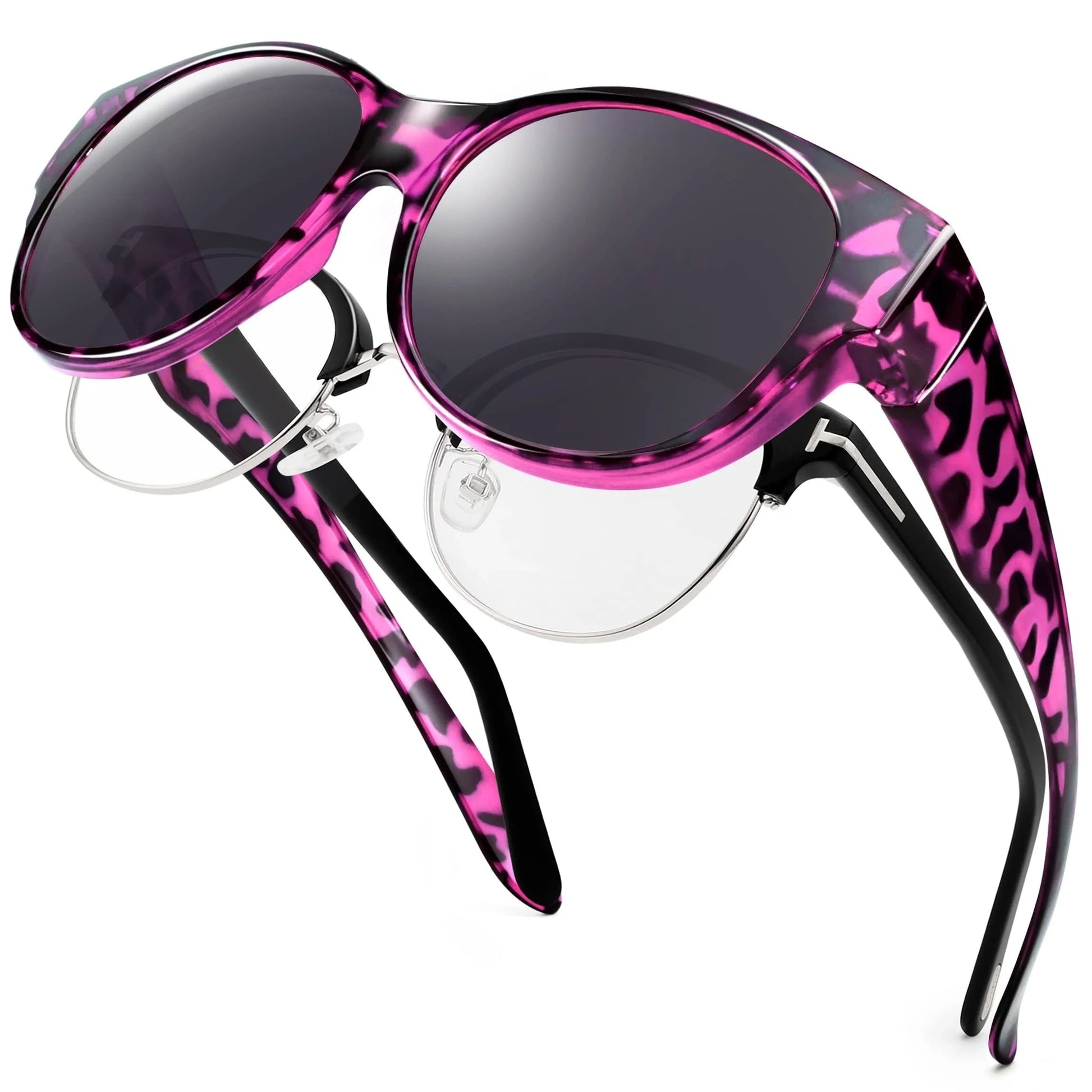 Fit Over Glasses Sunglasses for Women & Men – Oversized Cat Eye Polarized Shades, 100% UV400 Protection - CartRare
