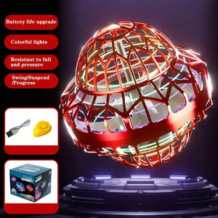 Flying Magic LED Spinner Ball – Rechargeable Drone Toy Gift for Kids - CartRare