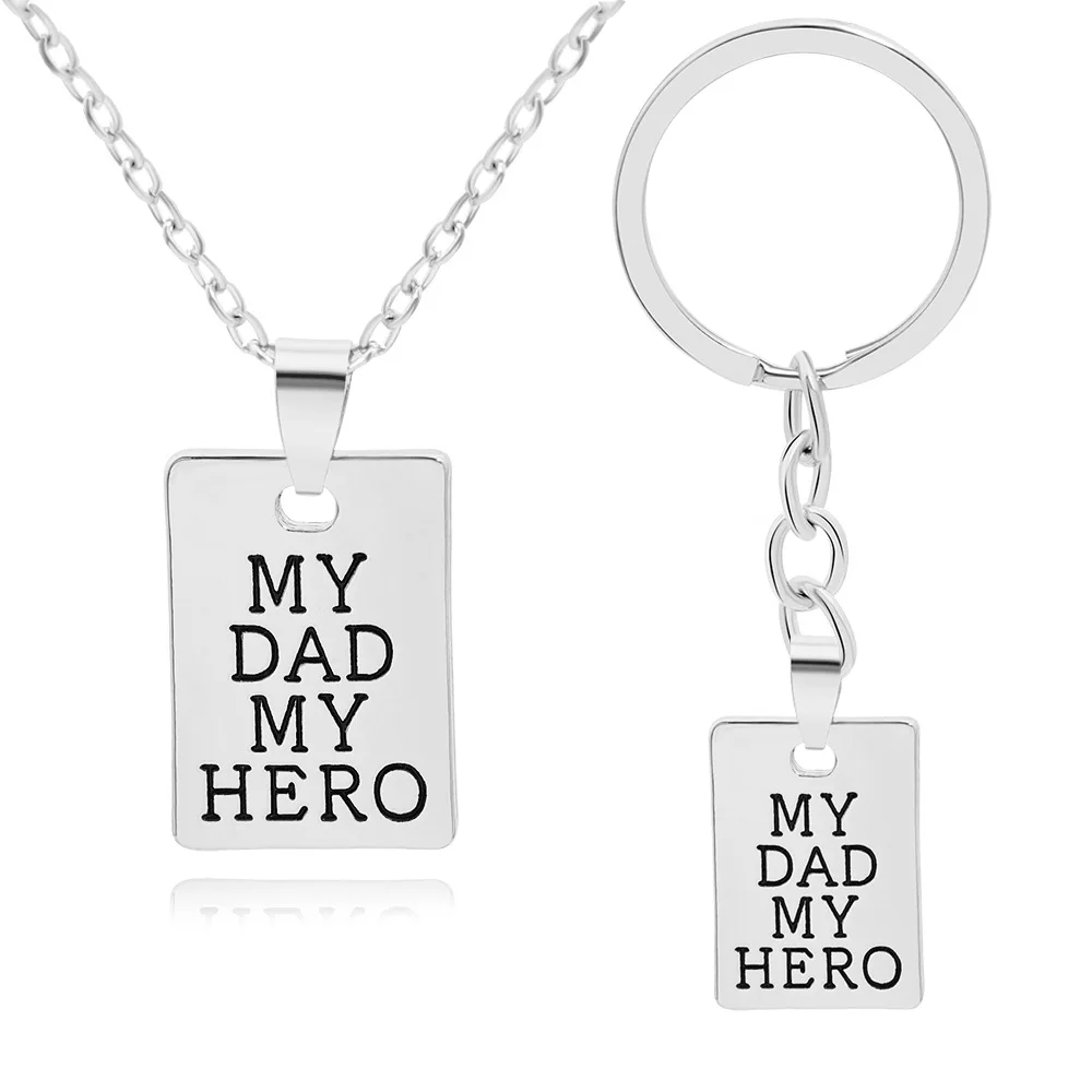 My Dad My Hero Keychain Necklace – Safe Driving Family Gift - CartRare