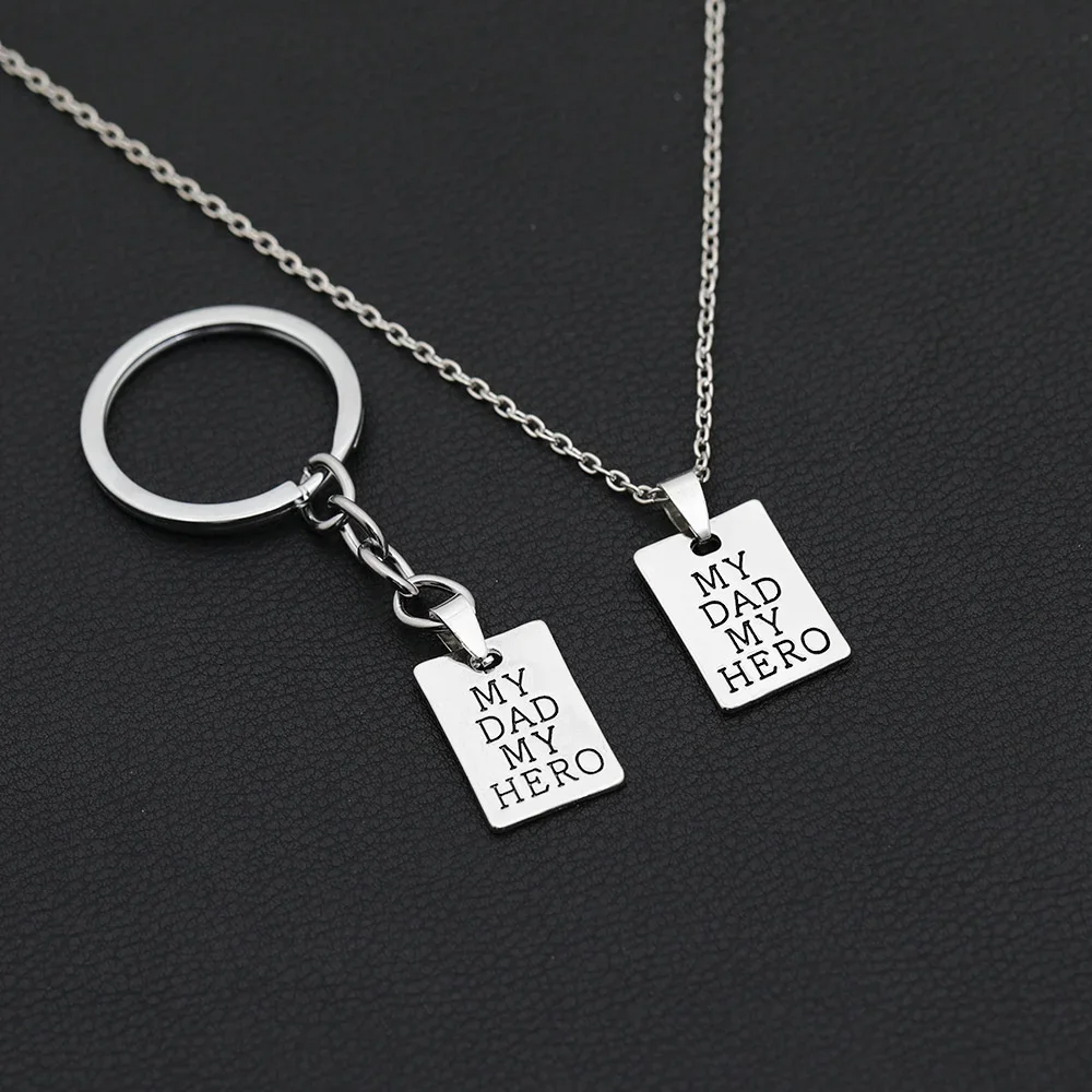 My Dad My Hero Keychain Necklace – Safe Driving Family Gift - CartRare