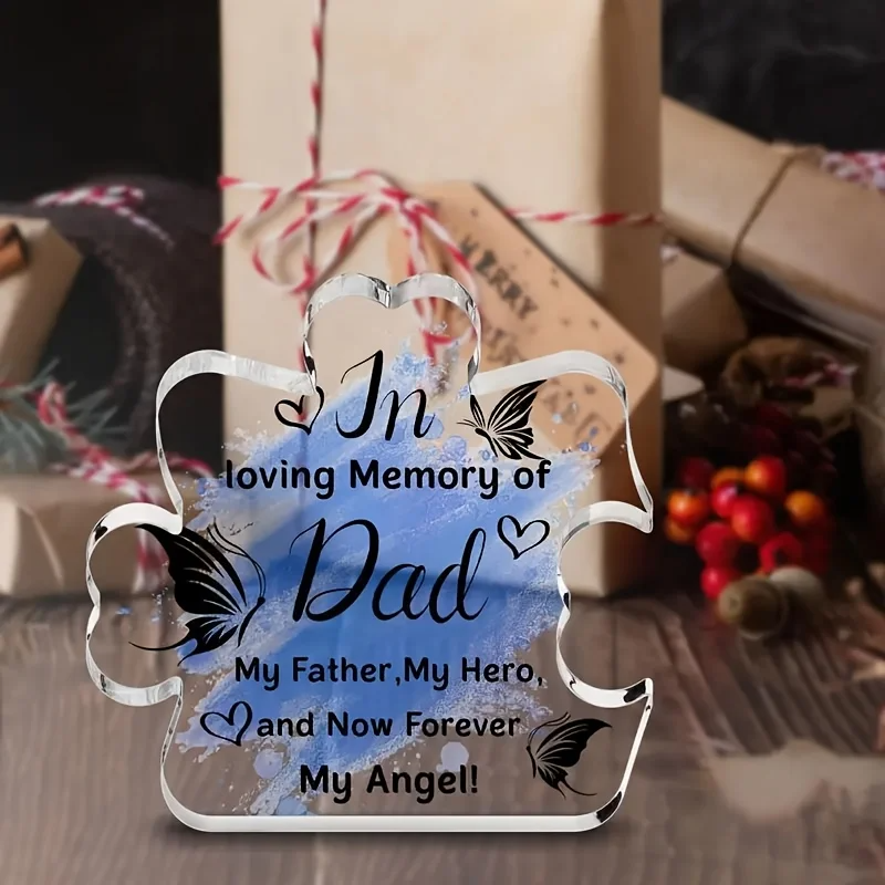 Memorial Acrylic Plaque for Dad In Loving Memory Table Decoration - CartRare