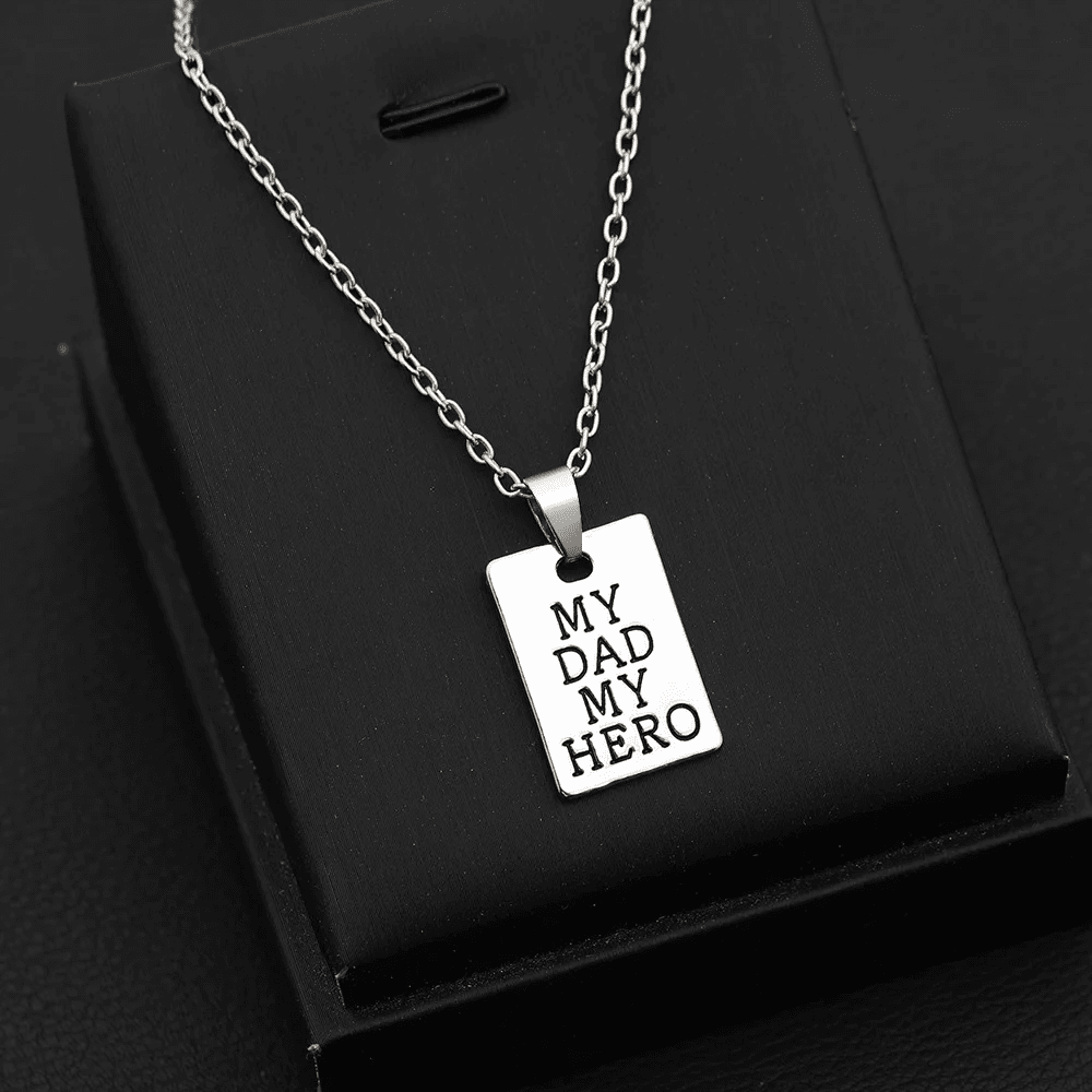 My Dad My Hero Keychain Necklace – Safe Driving Family Gift - CartRare
