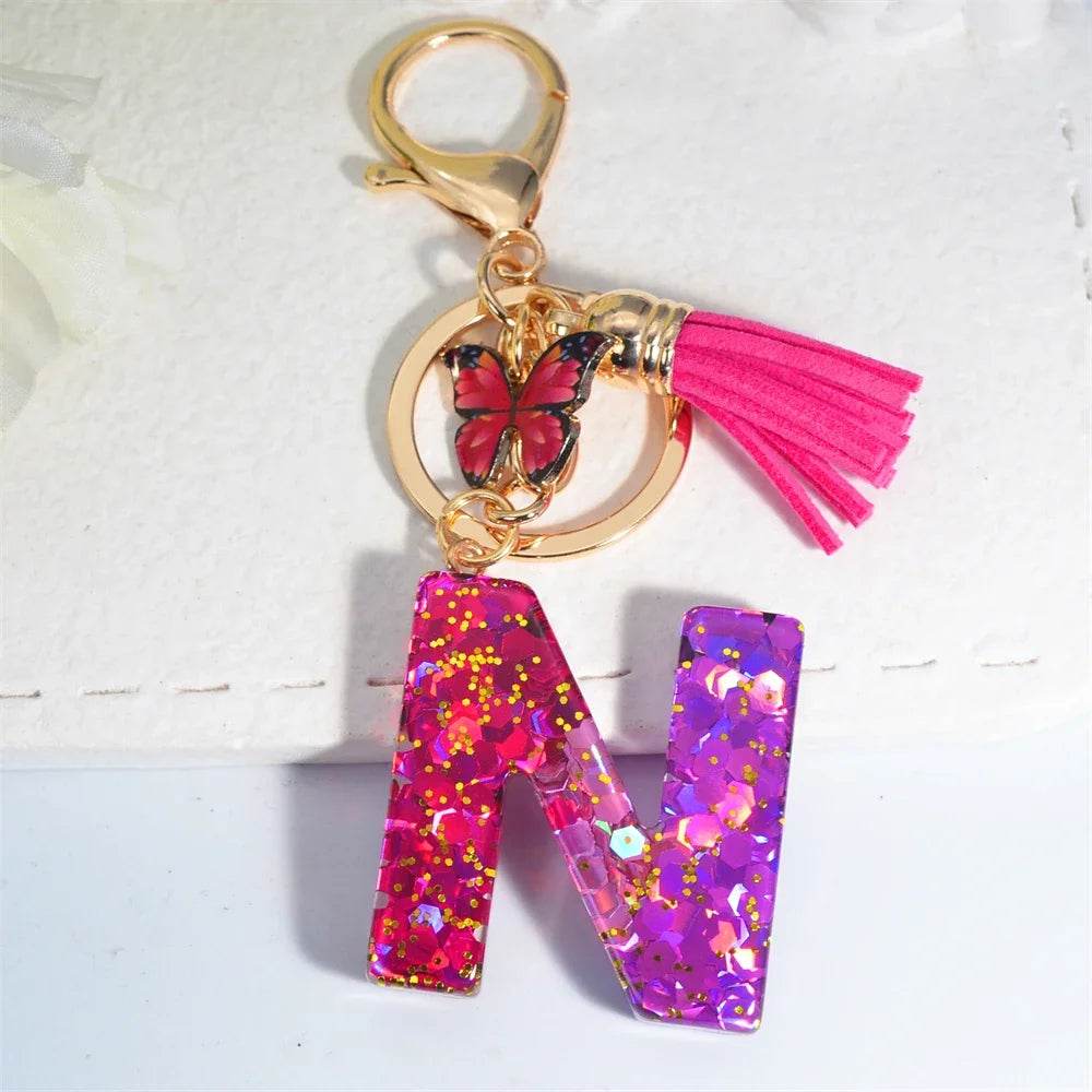 Personalized Butterfly Tassel Keychain 💖 - CartRare