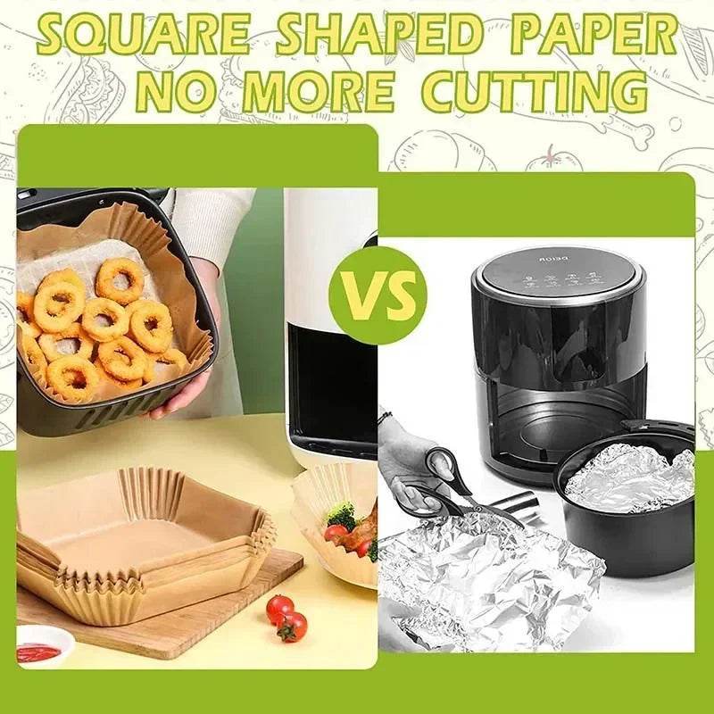 Air Fryer Paper Accessories Airfryer Baking Paper Disposable Liners, Non stick Parchment Aerogrill Paper for Convection Oven - CartRare