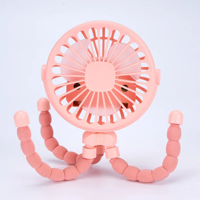 Mini Octopus Folding Fan – 5-in-1 Portable Silent Fan for Baby Stroller, Home & Travel - CartRare