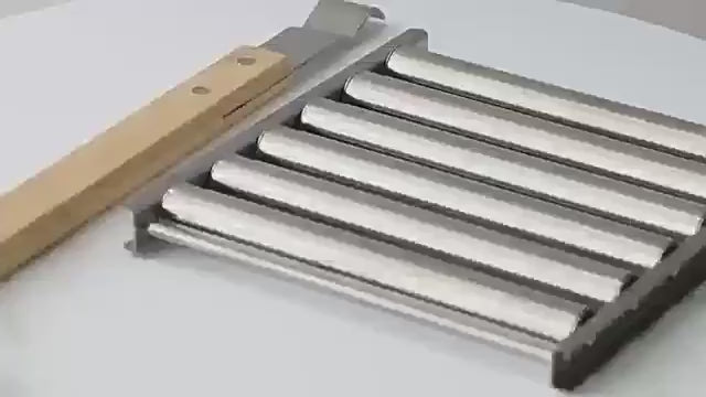 Stainless Steel Hot Dog Roller With Wooden Handle – BBQ Essential Tool