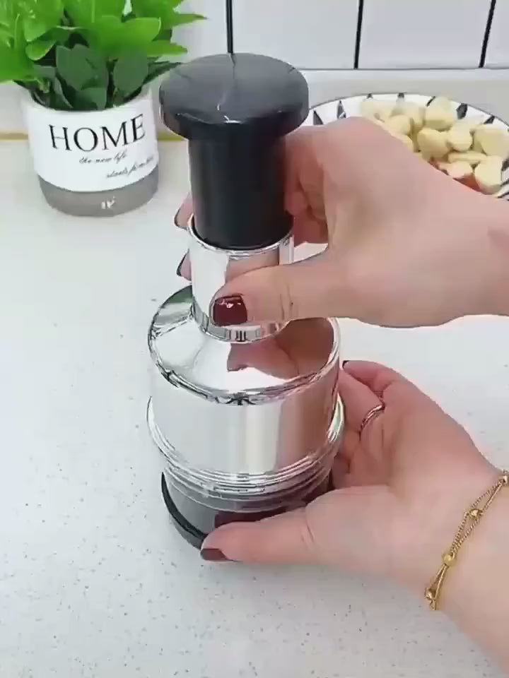 Stainless Steel Hand-Press Veggie Cutter