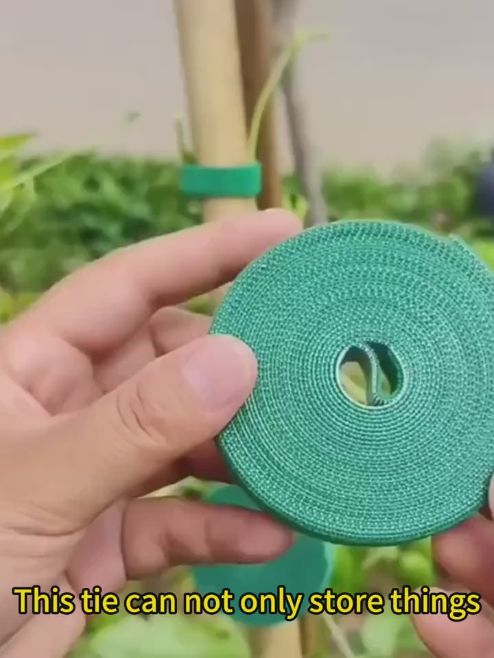 Self-Adhesive Reusable Garden Plant Tie Straps – Hook & Loop Support Tape