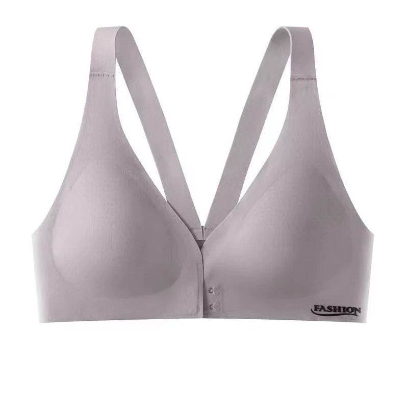 Front Open Seamless Push-Up Bra Wireless Deep V Comfort - CartRare