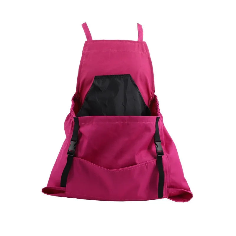 Cross Back Apron with Deep Kangaroo Pockets