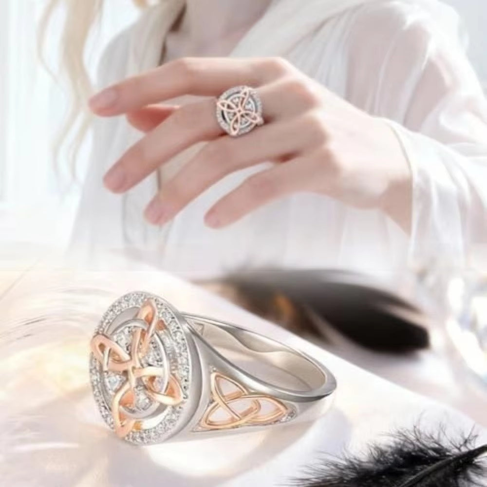 Luxury Sparkling Cubic Zircon Silver Ring – Modern Geometric Jewelry Design
