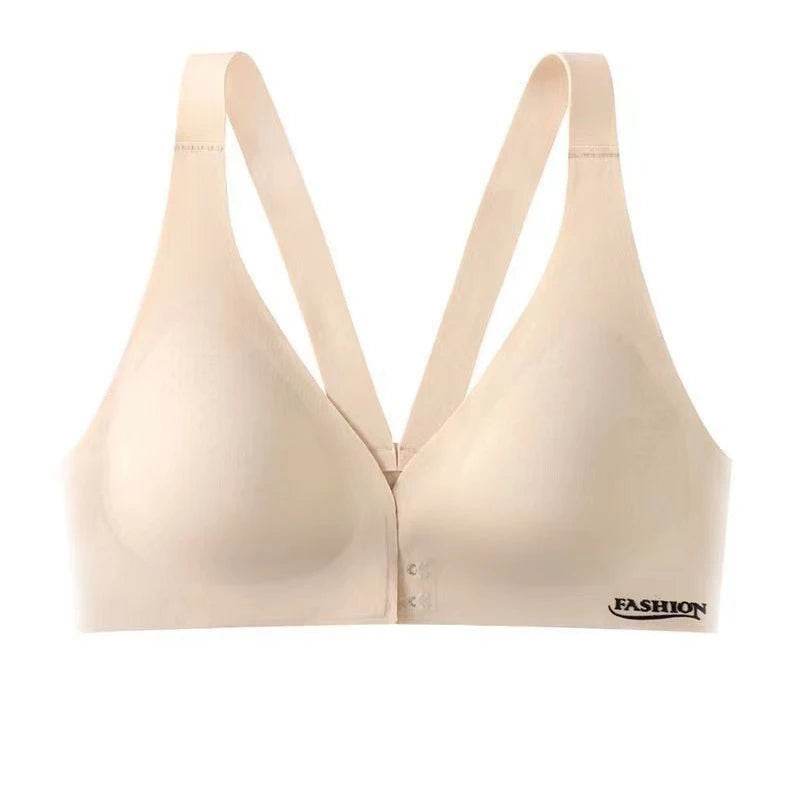 Front Open Seamless Push-Up Bra Wireless Deep V Comfort - CartRare