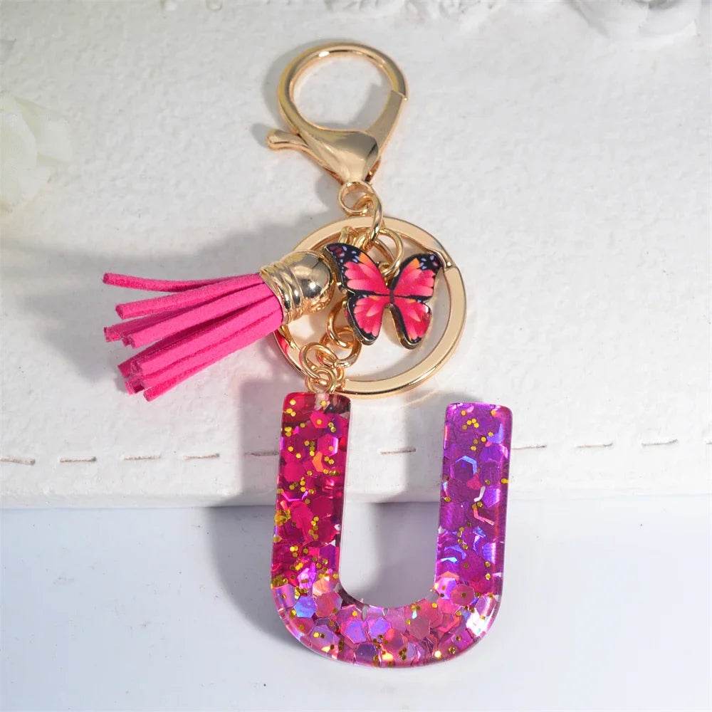 Personalized Butterfly Tassel Keychain 💖 - CartRare