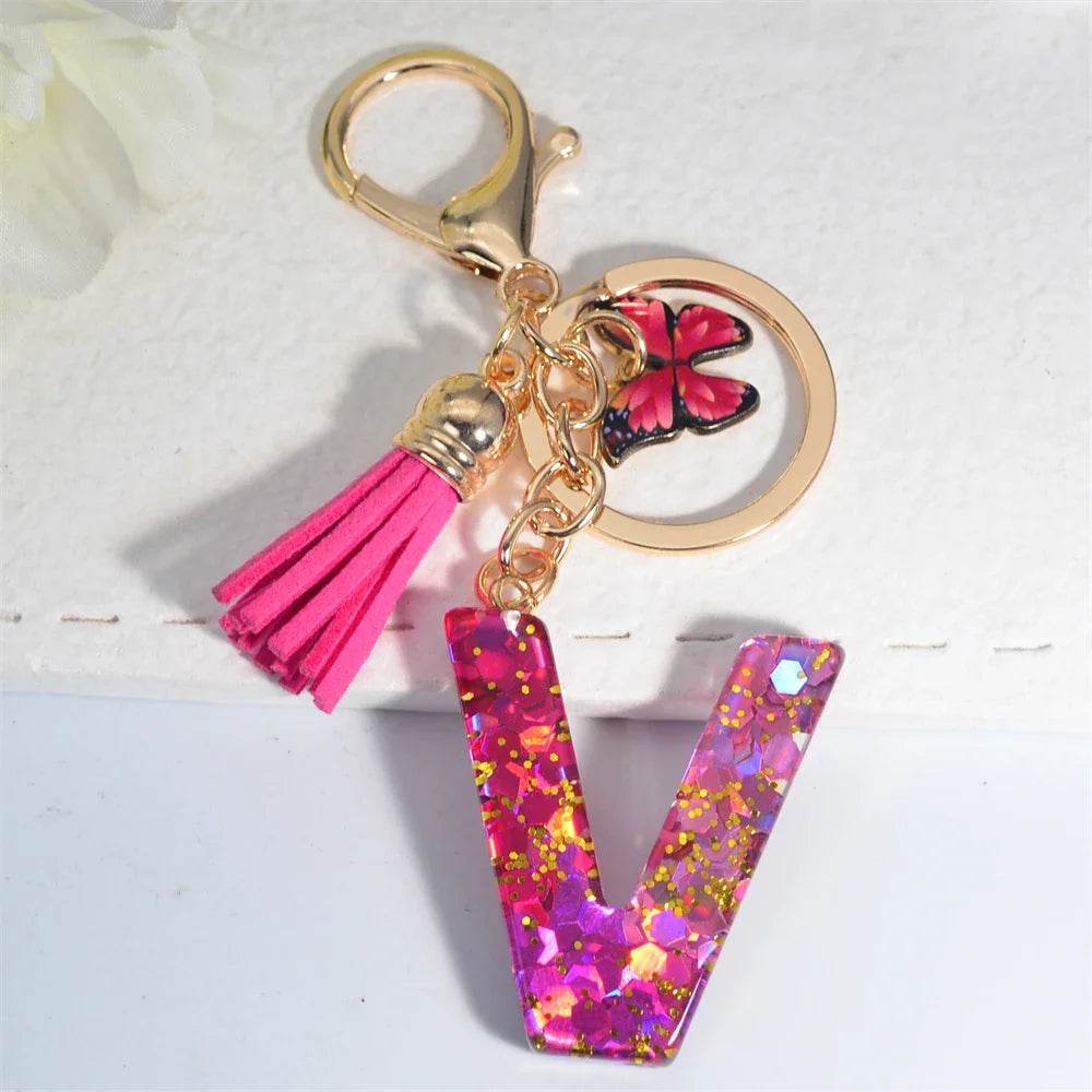 Personalized Butterfly Tassel Keychain 💖 - CartRare