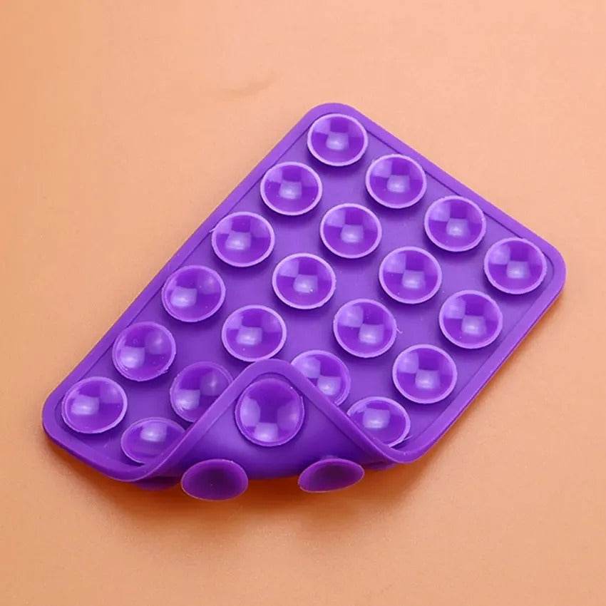 2pcs Double-Sided Silicone Phone Wall Mount with Suction Grip - CartRare