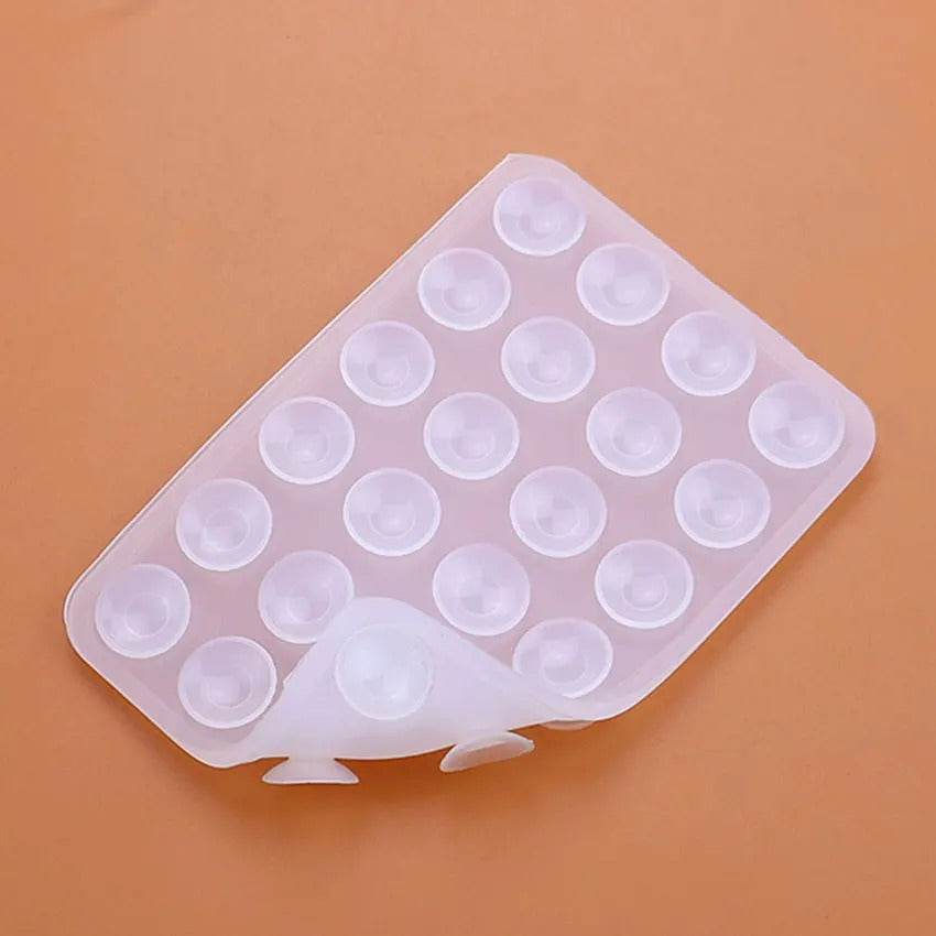 2pcs Double-Sided Silicone Phone Wall Mount with Suction Grip - CartRare