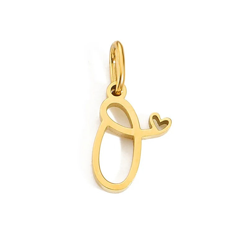 Gold Letter Pendant Necklace for Women – A-Z Alphabet Zircon Crystal Choker, Snake Chain Jewelry Gift - CartRare