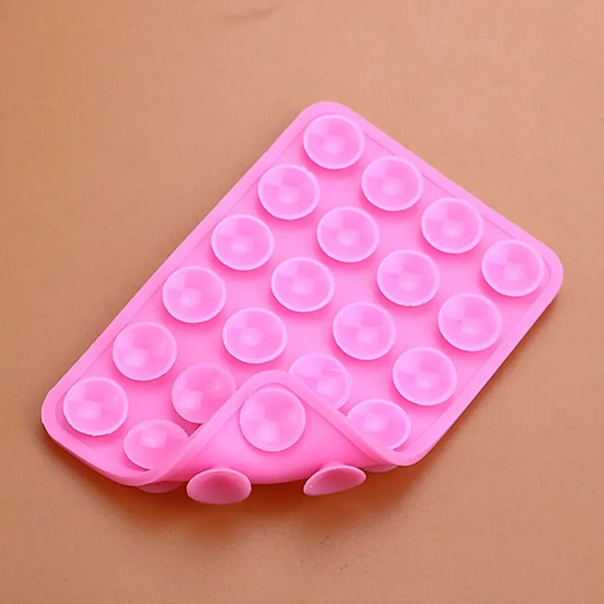 2pcs Double-Sided Silicone Phone Wall Mount with Suction Grip - CartRare