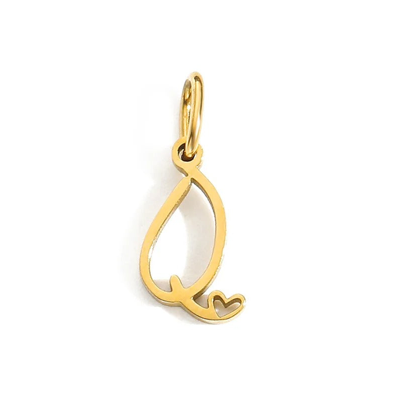 Gold Letter Pendant Necklace for Women – A-Z Alphabet Zircon Crystal Choker, Snake Chain Jewelry Gift - CartRare
