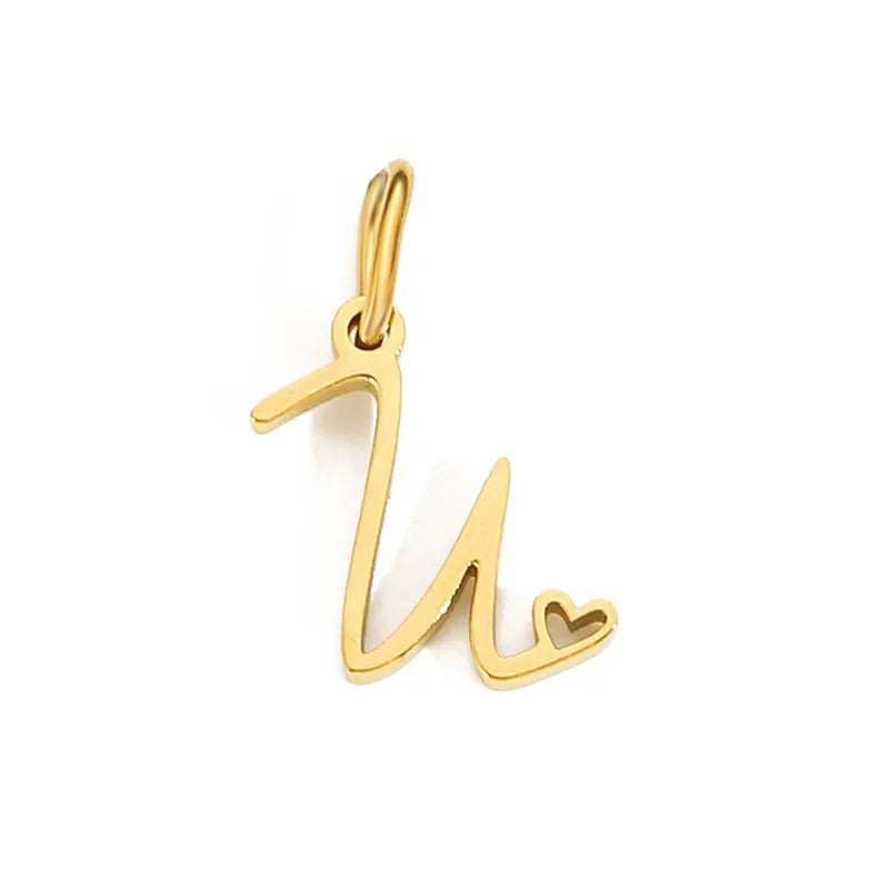 Gold Letter Pendant Necklace for Women – A-Z Alphabet Zircon Crystal Choker, Snake Chain Jewelry Gift - CartRare