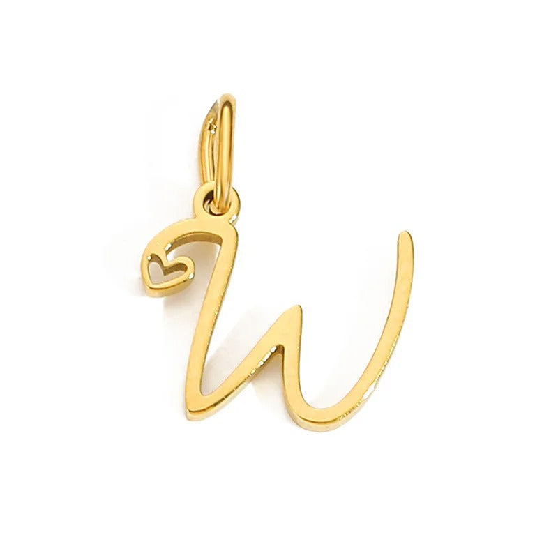 Gold Letter Pendant Necklace for Women – A-Z Alphabet Zircon Crystal Choker, Snake Chain Jewelry Gift - CartRare