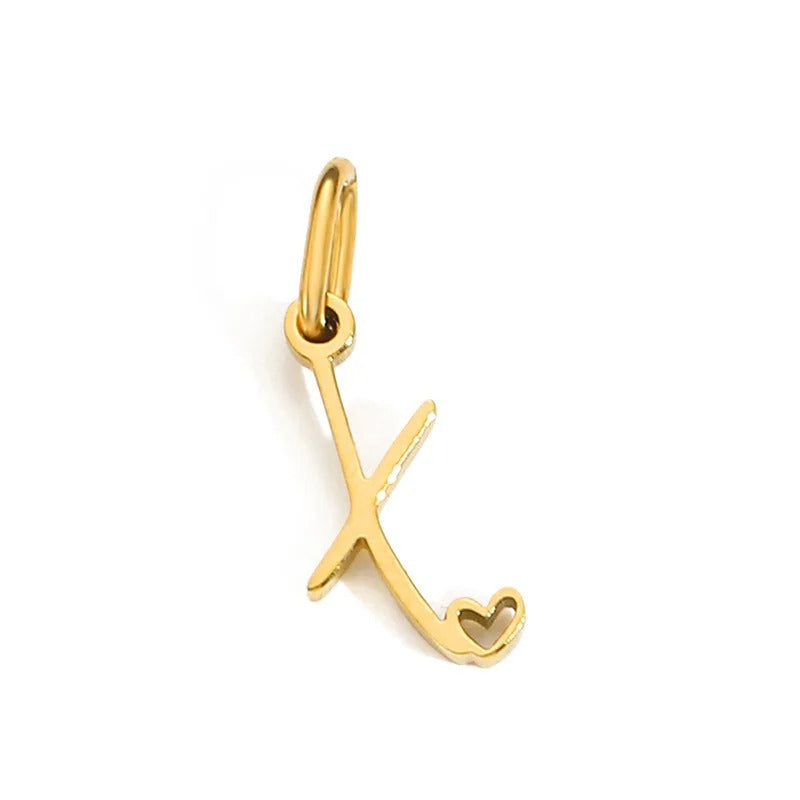 Gold Letter Pendant Necklace for Women – A-Z Alphabet Zircon Crystal Choker, Snake Chain Jewelry Gift - CartRare
