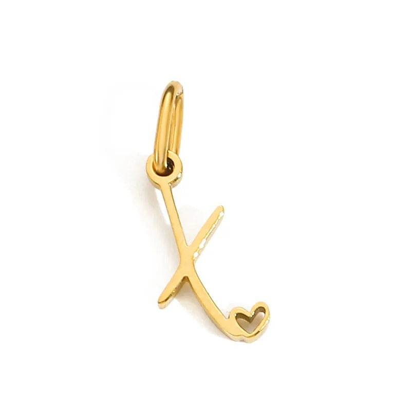 Gold Letter Pendant Necklace for Women – A-Z Alphabet Zircon Crystal Choker, Snake Chain Jewelry Gift - CartRare
