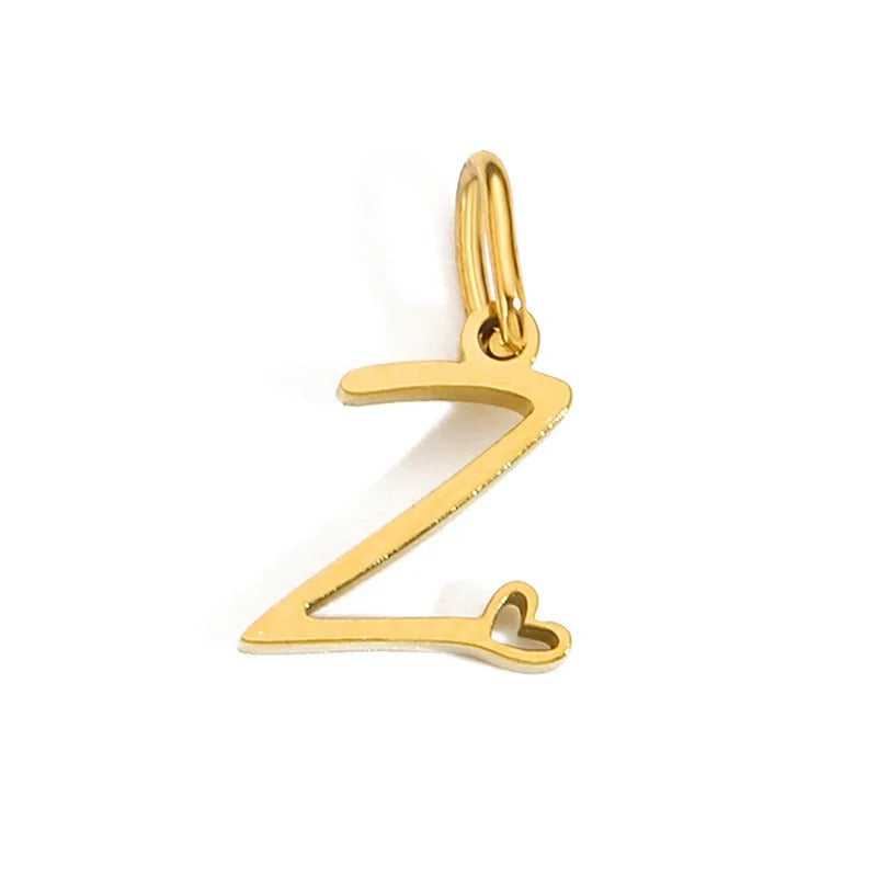 Gold Letter Pendant Necklace for Women – A-Z Alphabet Zircon Crystal Choker, Snake Chain Jewelry Gift - CartRare