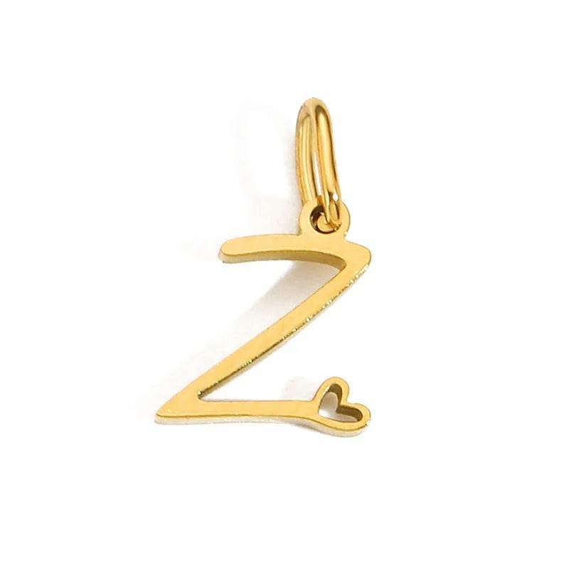 Gold Letter Pendant Necklace for Women – A-Z Alphabet Zircon Crystal Choker, Snake Chain Jewelry Gift - CartRare