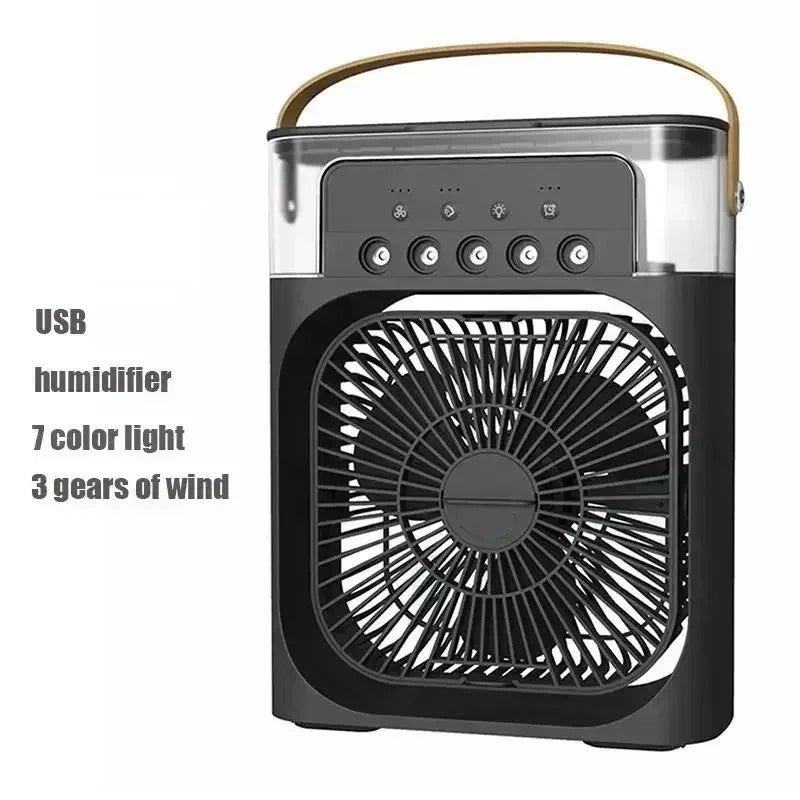 3-in-1 Portable Air Cooler Fan with Humidifier and LED Light - CartRare