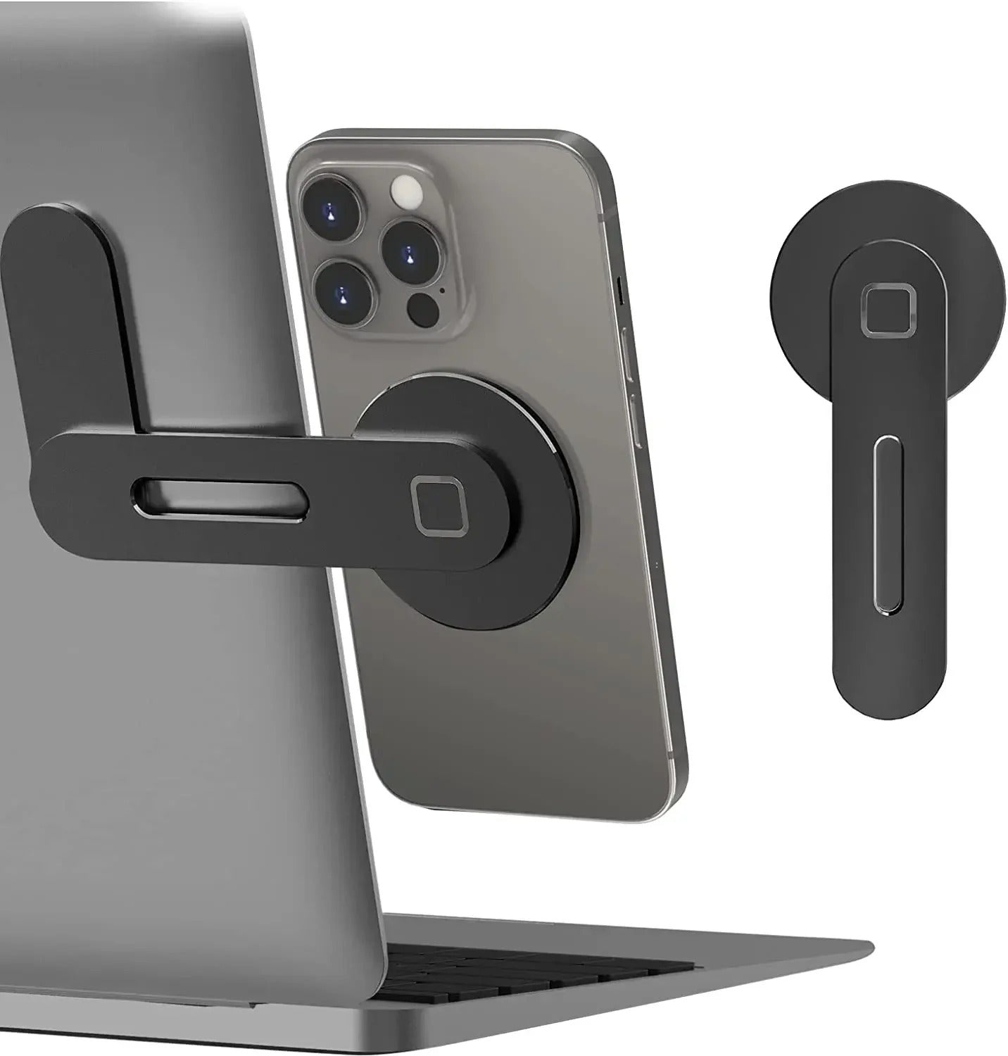 Foldable Magnetic Laptop Phone Holder – Aluminum Side Mount Clip - CartRare