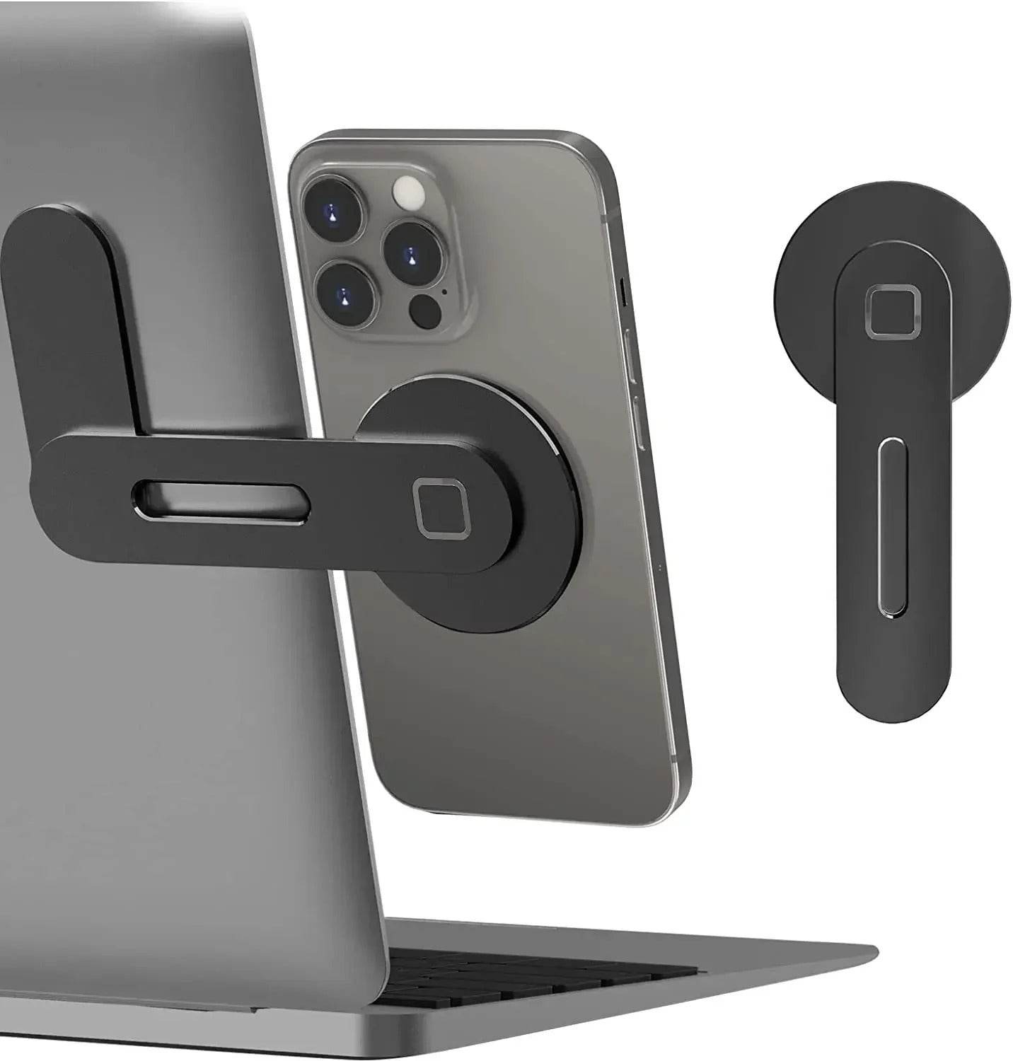 Foldable Magnetic Laptop Phone Holder – Aluminum Side Mount Clip - CartRare