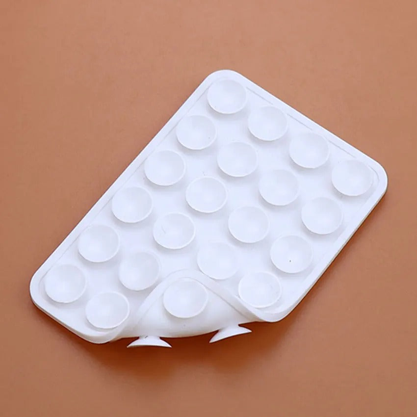 2pcs Double-Sided Silicone Phone Wall Mount with Suction Grip - CartRare