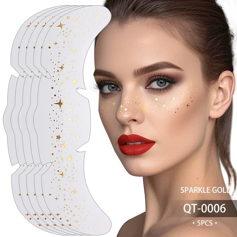 Glitter Freckle Patches – Sparkly Face Stickers for Instant Shimmer, Easy to Apply & Remove - CartRare