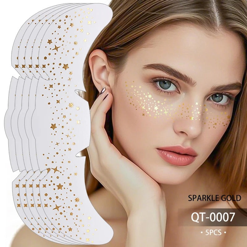 Glitter Freckle Patches – Sparkly Face Stickers for Instant Shimmer, Easy to Apply & Remove - CartRare