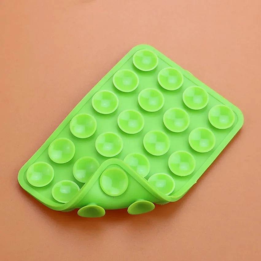 2pcs Double-Sided Silicone Phone Wall Mount with Suction Grip - CartRare
