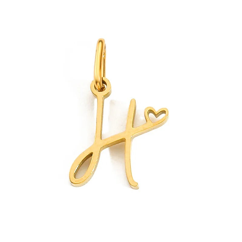 Gold Letter Pendant Necklace for Women – A-Z Alphabet Zircon Crystal Choker, Snake Chain Jewelry Gift - CartRare
