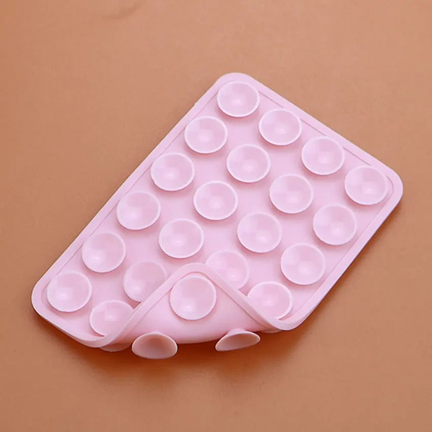 2pcs Double-Sided Silicone Phone Wall Mount with Suction Grip - CartRare