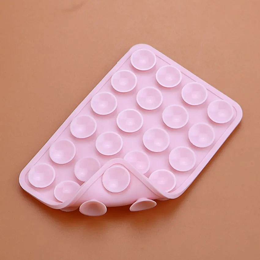2pcs Double-Sided Silicone Phone Wall Mount with Suction Grip - CartRare
