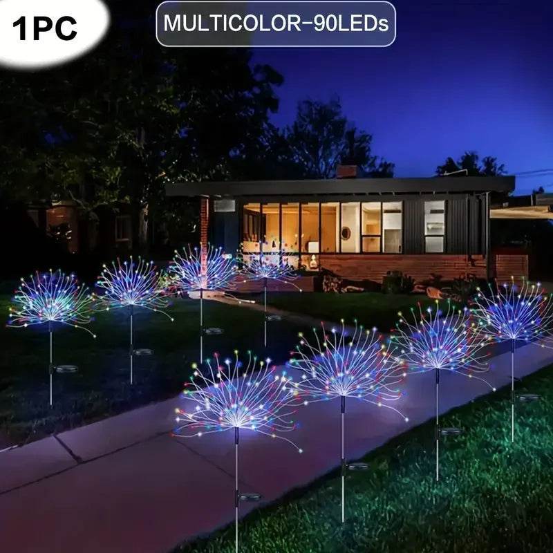 Solar Garden Waterproof Lights Fireworks Lights - CartRare