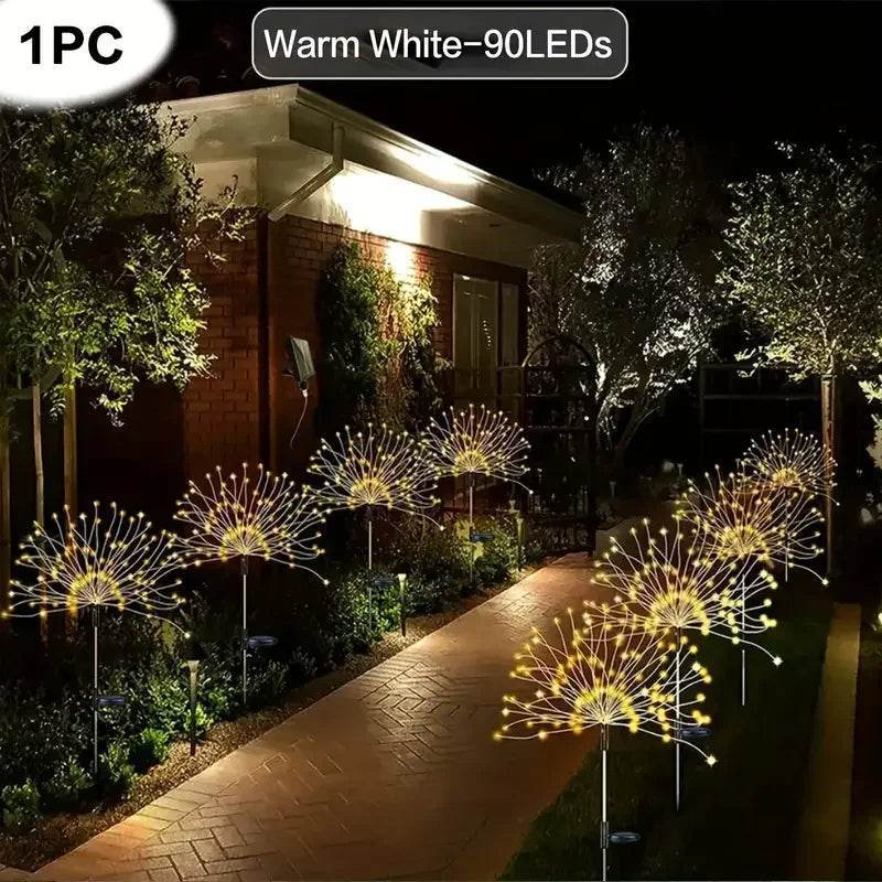 Solar Garden Waterproof Lights Fireworks Lights - CartRare