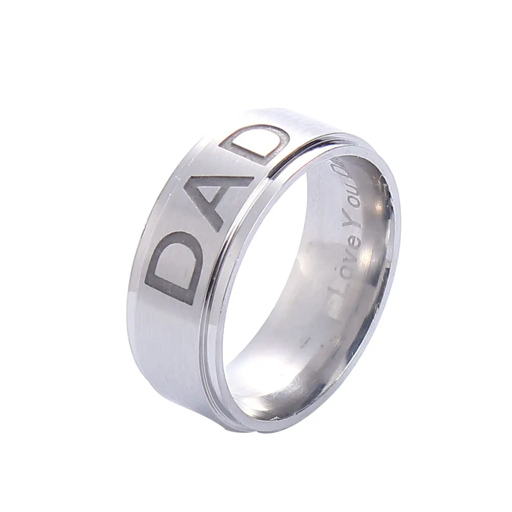 Love You Dad Stainless Steel Ring Father's Day Gift - CartRare