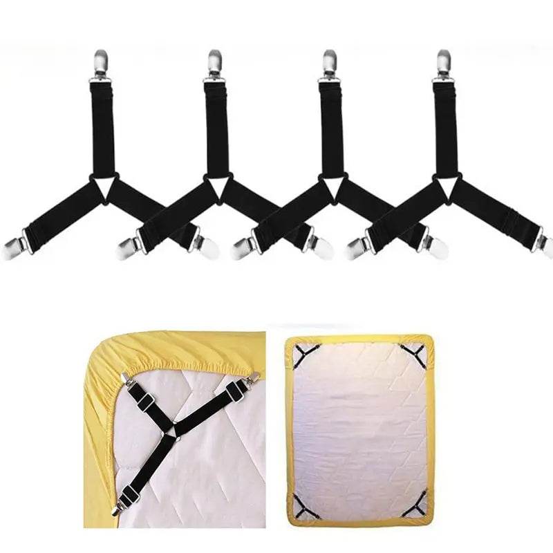 4-Piece Bed Sheet Holder Straps Set for Secure Mattress Fit - CartRare