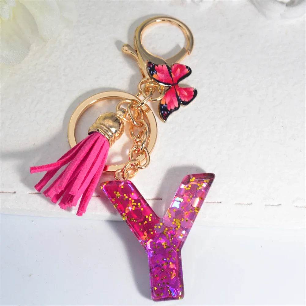 Personalized Butterfly Tassel Keychain 💖 - CartRare