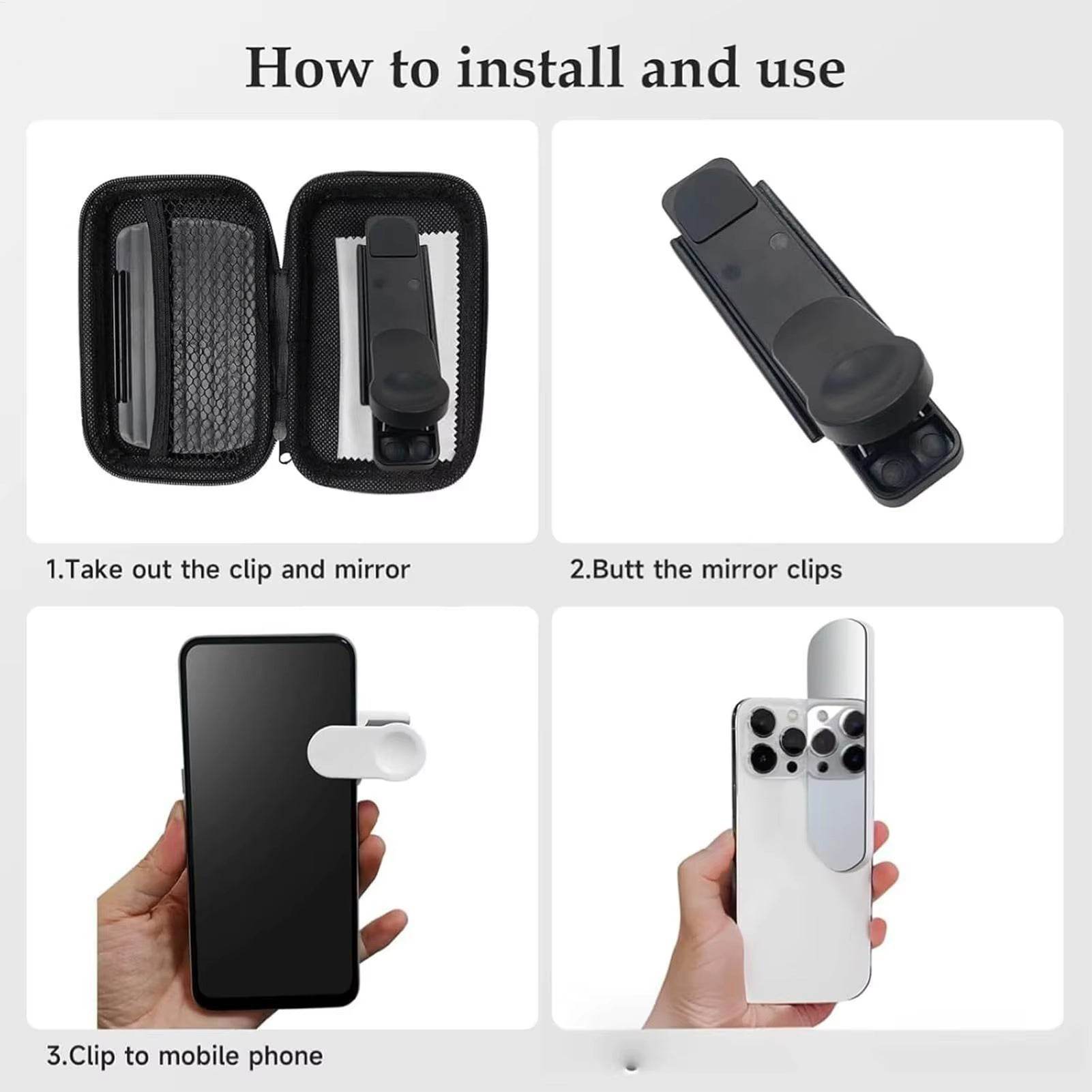 Smartphone Reflection Camera Clip Lens Kit for Photography - CartRare