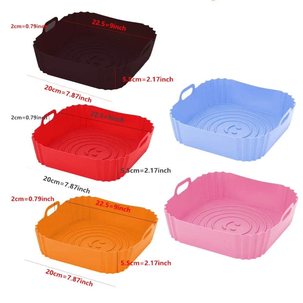 Reusable Silicone Airfryer Pan Liner – Non-Stick Baking Tray for Ovens - CartRare