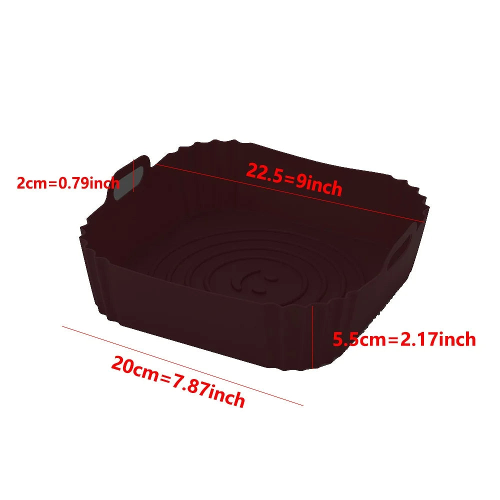 Reusable Silicone Airfryer Pan Liner – Non-Stick Baking Tray for Ovens - CartRare