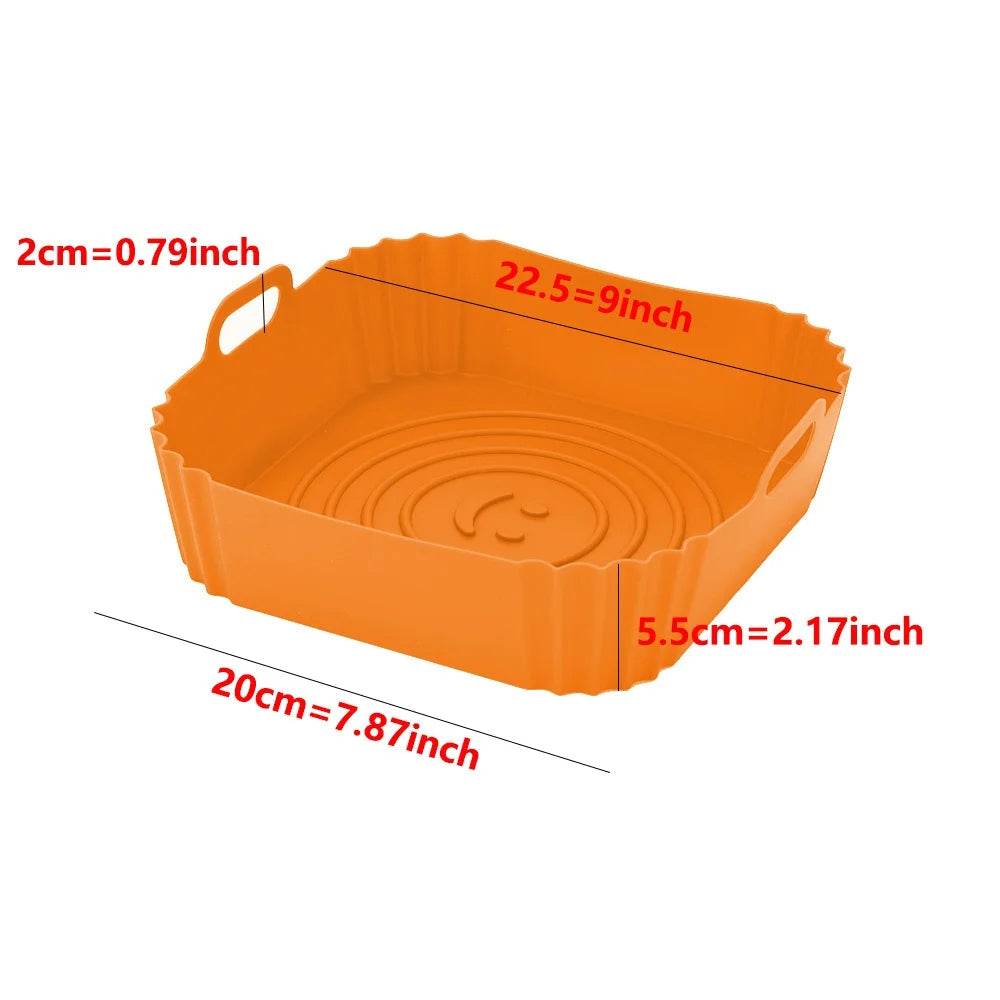 Reusable Silicone Airfryer Pan Liner – Non-Stick Baking Tray for Ovens - CartRare