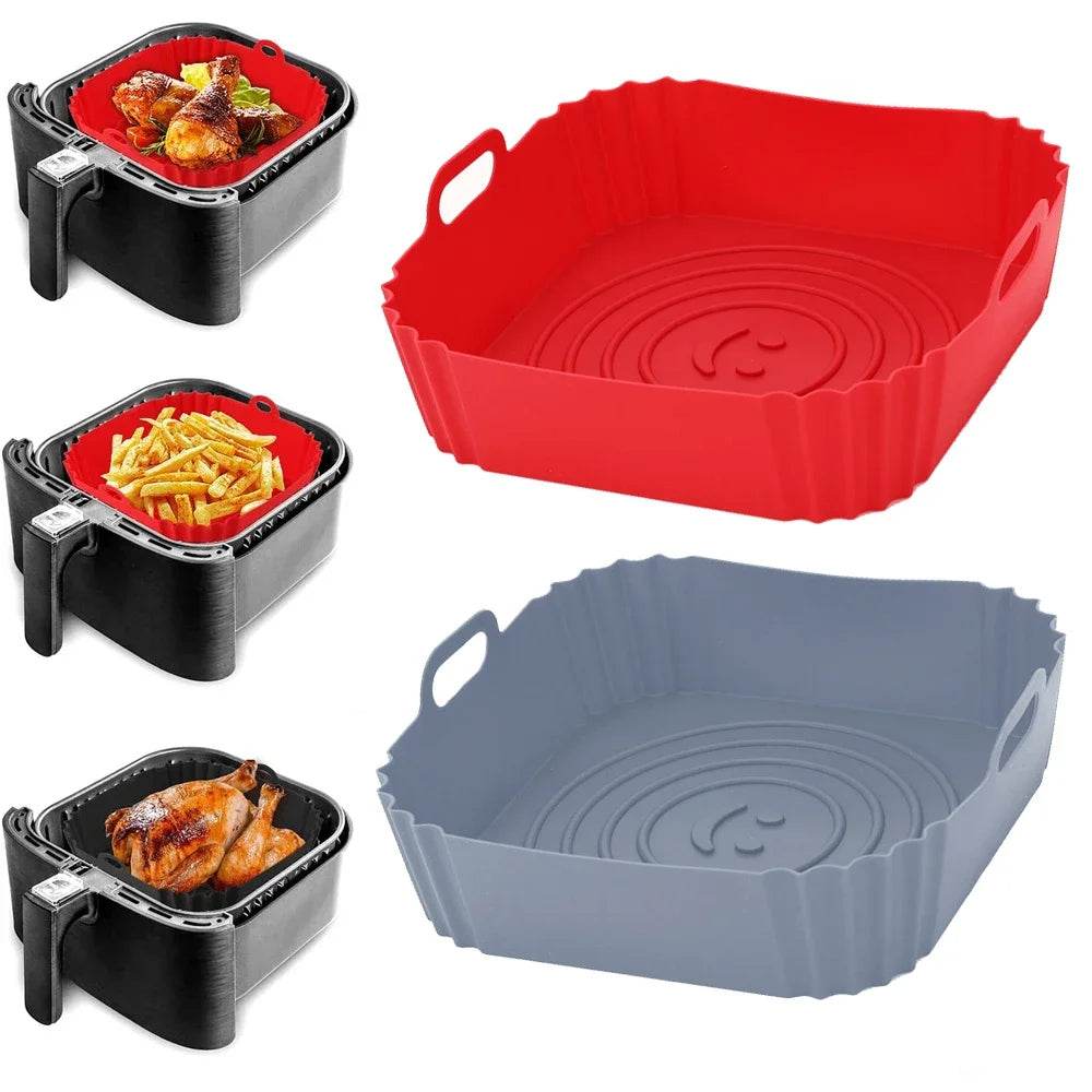 Reusable Silicone Airfryer Pan Liner – Non-Stick Baking Tray for Ovens - CartRare